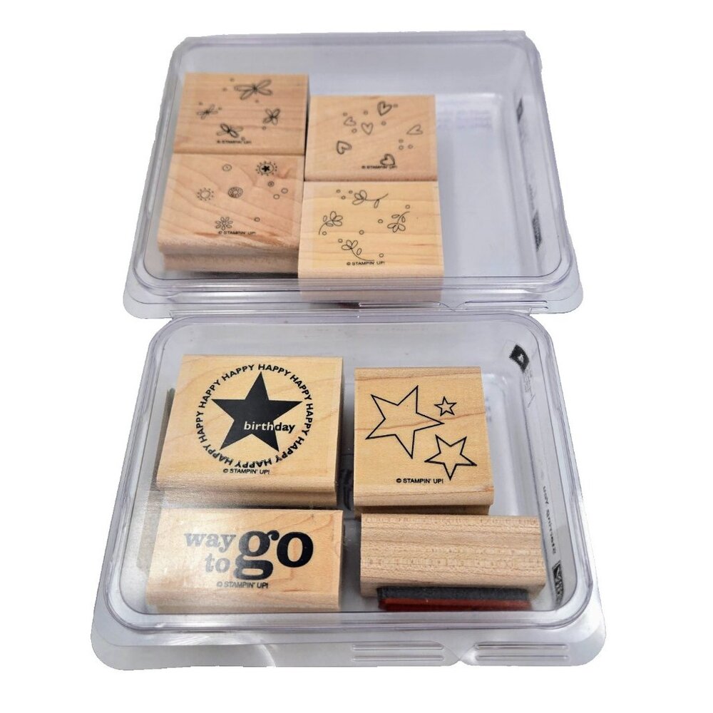 Wood Stamp Set Lot Sprinkles Starring You Backgrounds Crafts Scrapbooking Read